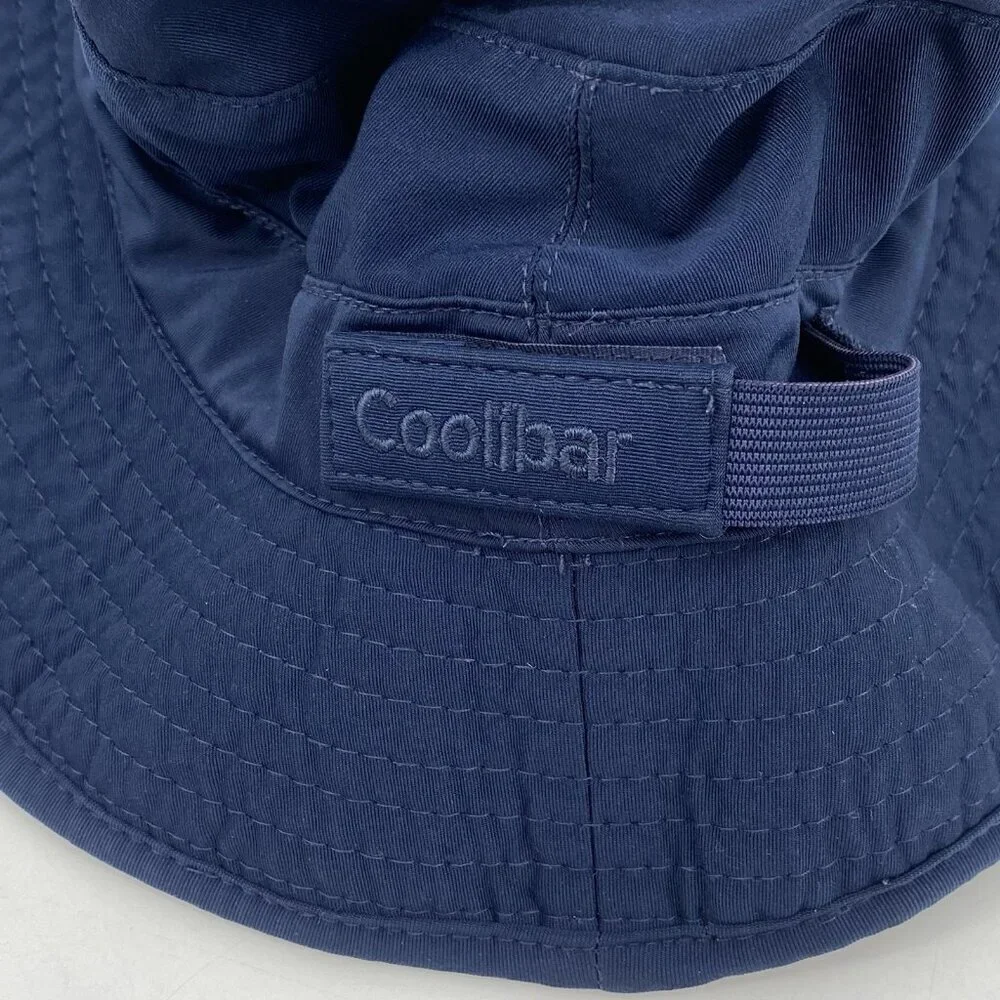 Coolibar UPF Youth S/M Blue Traveler Outdoor Fishing Hiking Surfs Up Bucket Hat